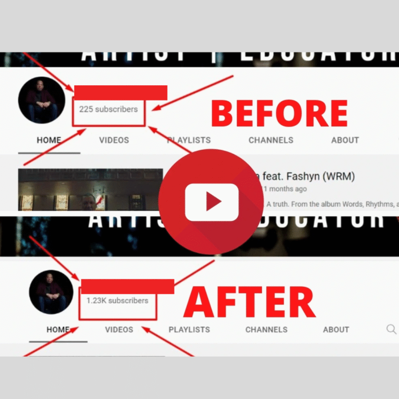 YouTube organic growth service to naturally increase subscribers, views, and engagement