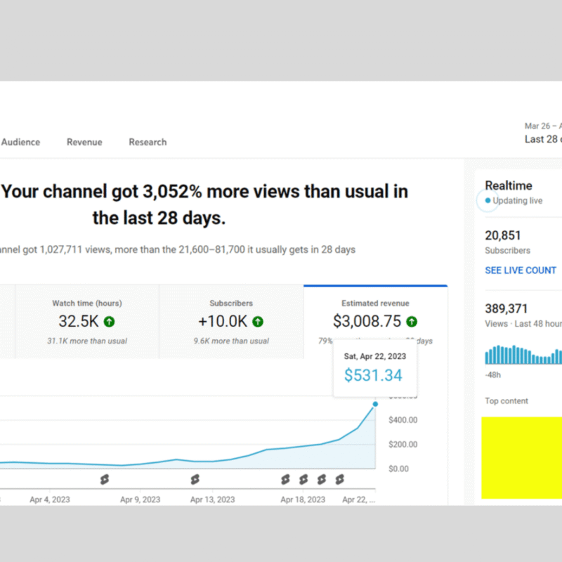 YouTube organic growth service to increase real subscribers, views, and watch time